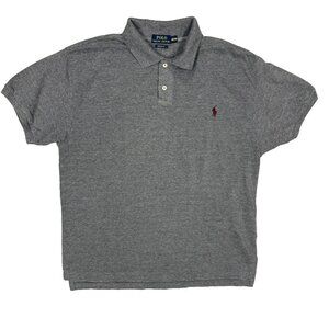 Polo Ralph Lauren Custom Fit Polo Shirt Cotton Jersey Short Sleeve Grey XXL